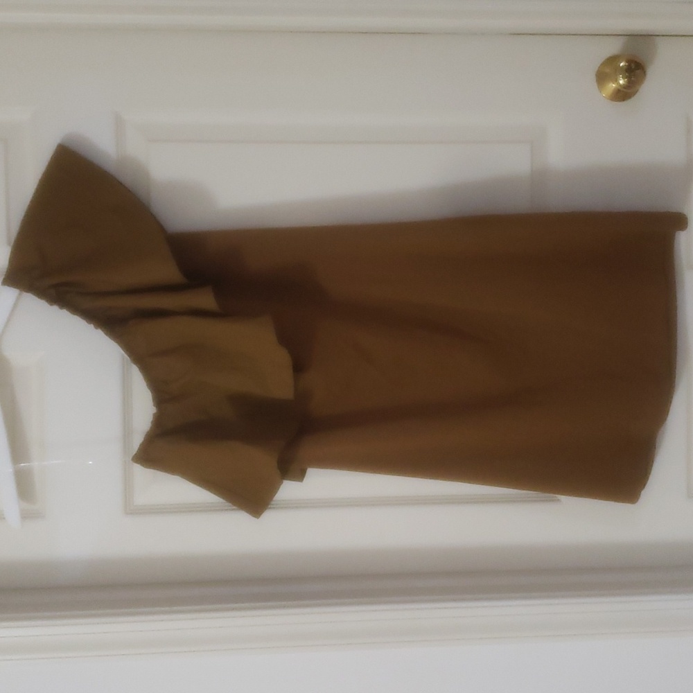 NWT A New Day One Shoulder Ruffle Dress, Medium, Fall Color